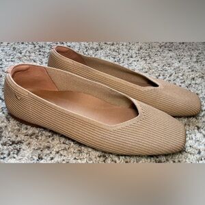 Vivaia Margot 2.0 V-Cut Square Toe Flats shoes Tan/Caramel Size womens 43 US 11